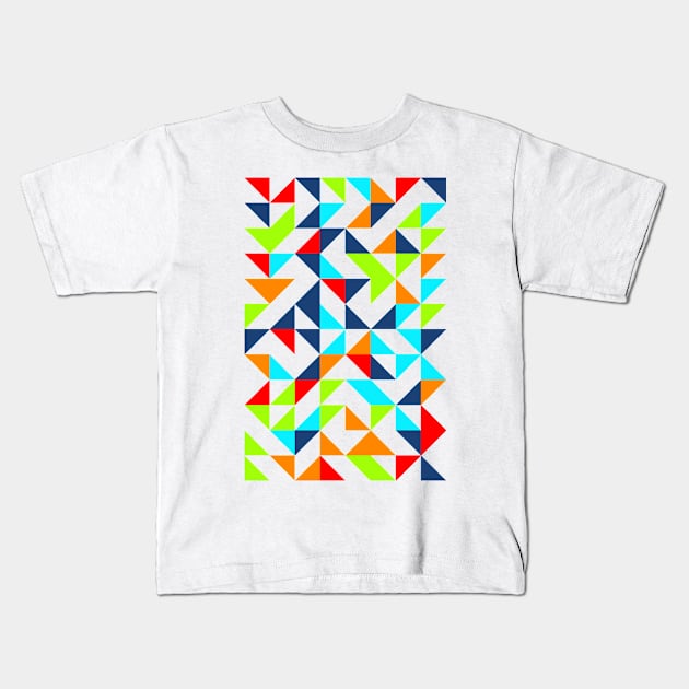 Aesthetic Geometric Pattern - Triangle #5 Kids T-Shirt by Trendy-Now